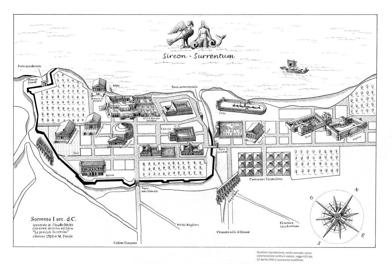 piantina Sorrento grecoromana